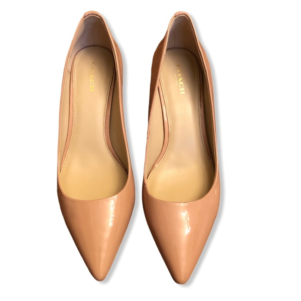 Coach Nude Patent Leather Heels 10